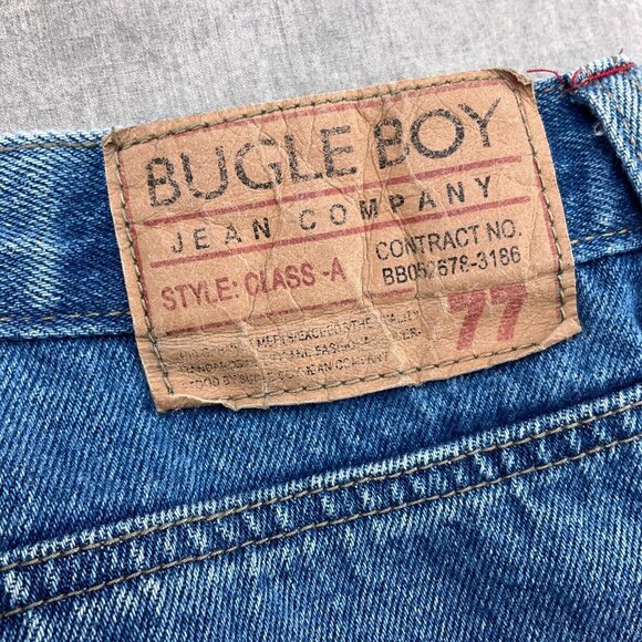 Bugle Boy Jeans Men‎ 47W x28L Blue Class A High Rise Wide Leg Relaxed VTG - Picture 11 of 12